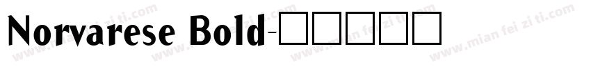 Norvarese Bold字体转换